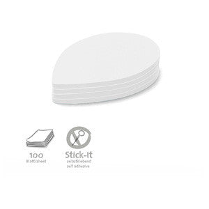 100 Stick-It Leaf Cards, white